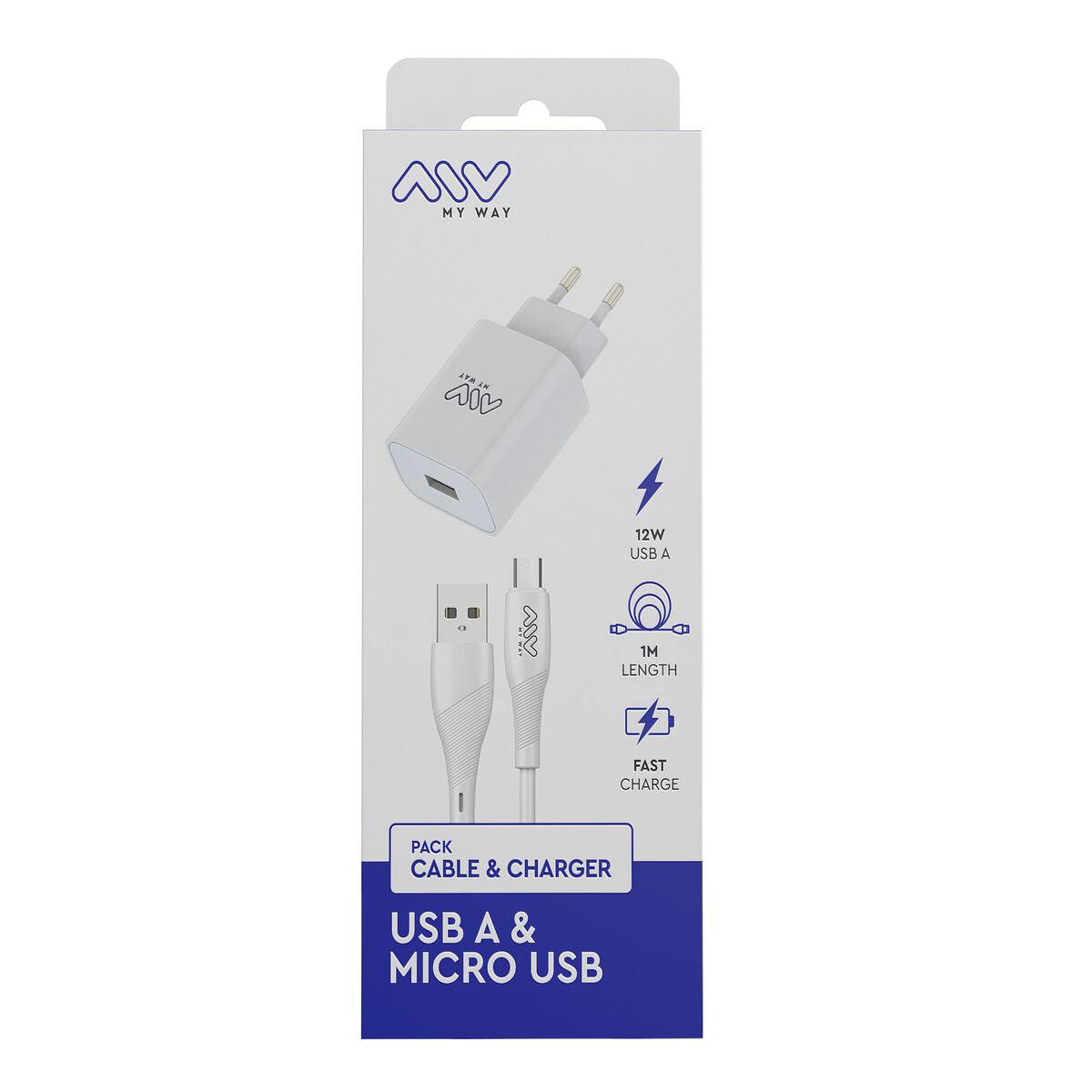 NordicCharge Wall Charger + USB-C Cable White 12 W-3
